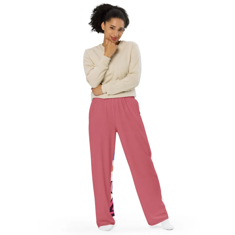 All-Over Print Wide-Leg Pants